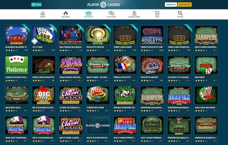 Análisis de PlatinCasino Análisis de PlatinCasino